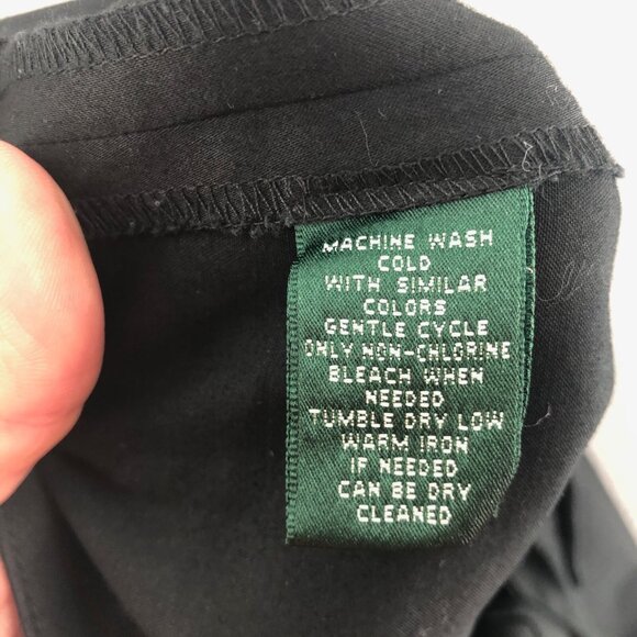 Lauren Ralph Lauren Skirt Womens 12 Black Stretch Knee Length Straight Active - Picture 9 of 12